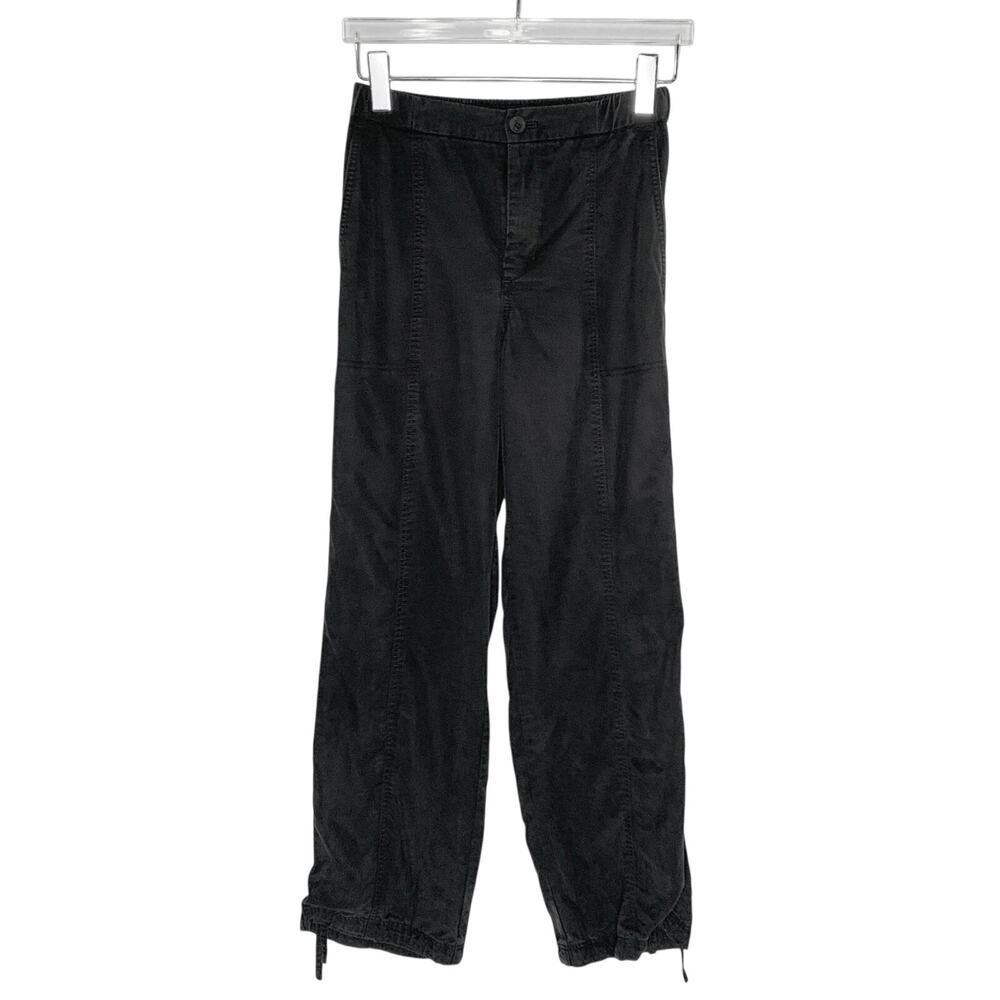 Vuori Womens Coastline Pant XS Washed Black Pull On Drawstring Hem Active
